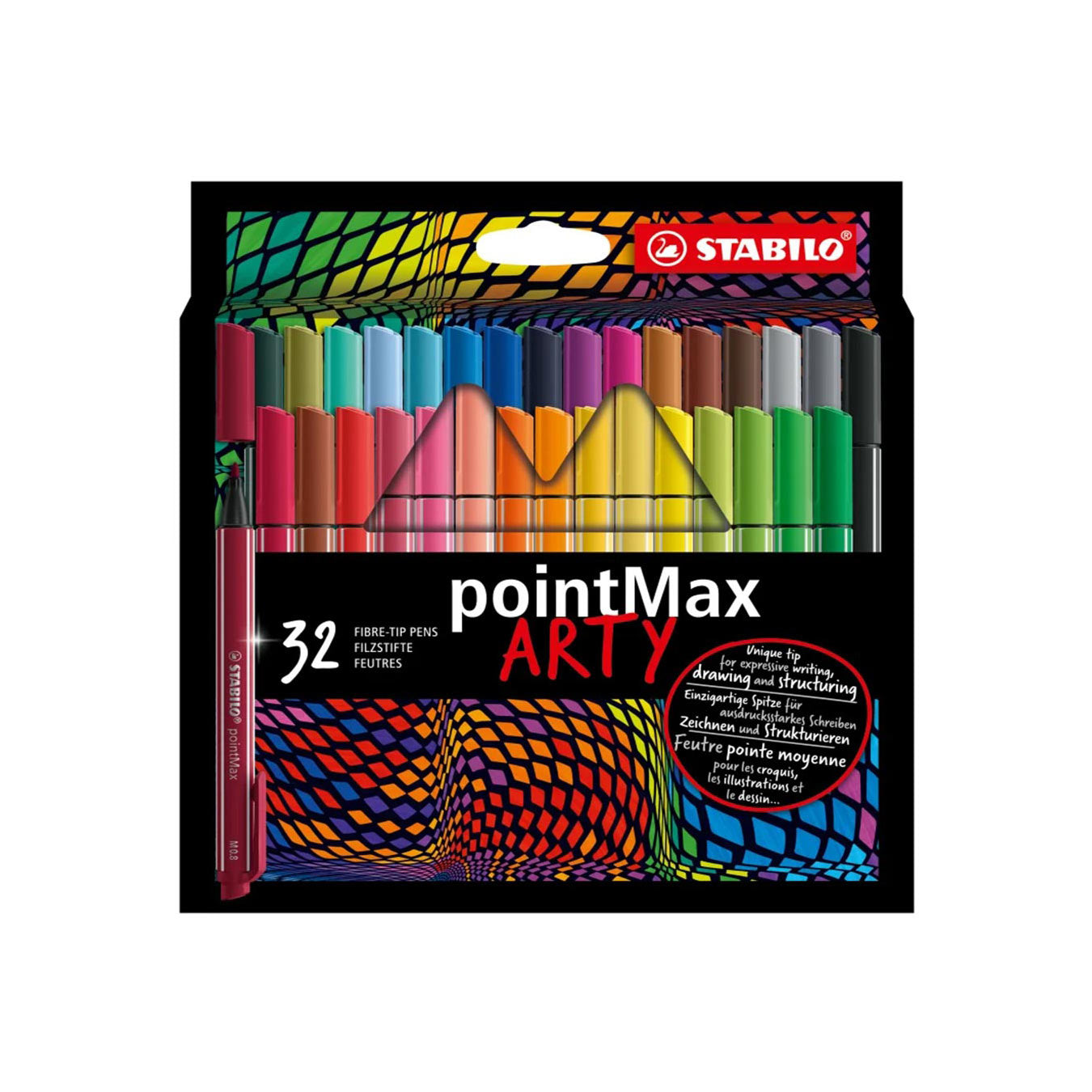 STABILO PointMax Felt-Tip Pen - Set of 32 Colors