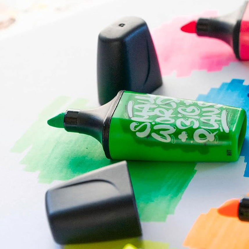 Stabilo | Boss | Mini Snooze One | Highlighter Pen | Pack of 3 | Blue, Yellow, Green