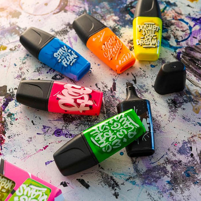 Stabilo | Boss | Mini Snooze One | Highlighter Pen | Pack of 3 | Blue, Yellow, Green