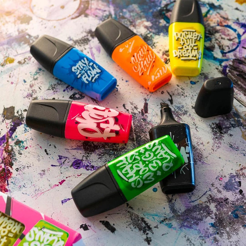 Stabilo | Boss | Mini Snooze One | Highlighter Pen | Pack of 3 | Orange, Pink, Green