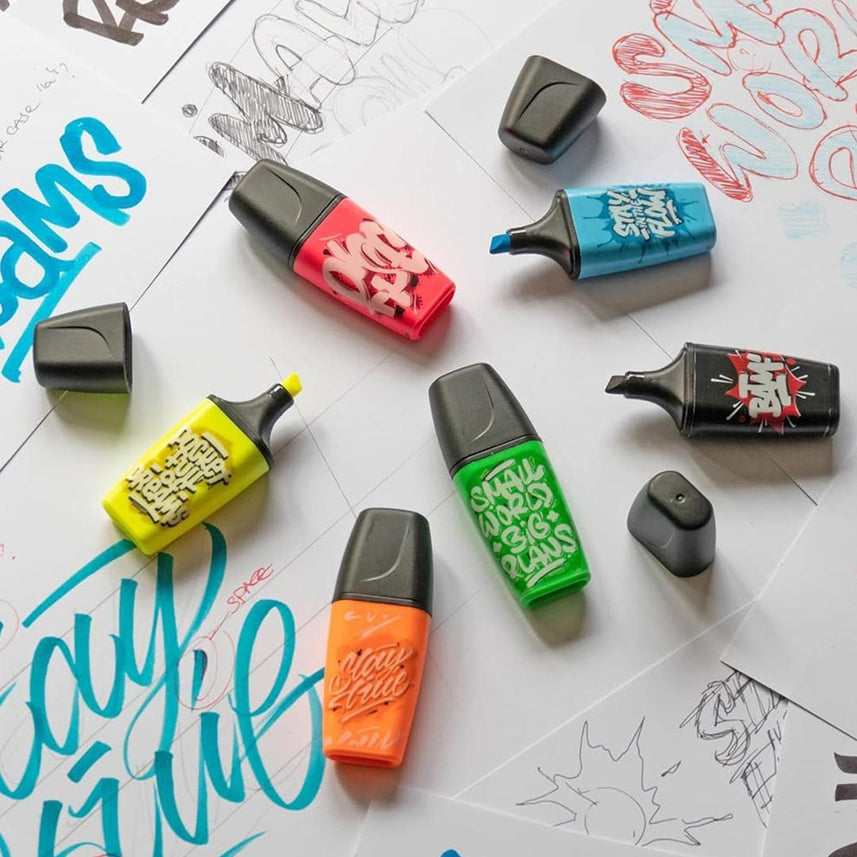 Stabilo | Boss | Mini Snooze One | Highlighter Pen | Pack of 3 | Orange, Pink, Green