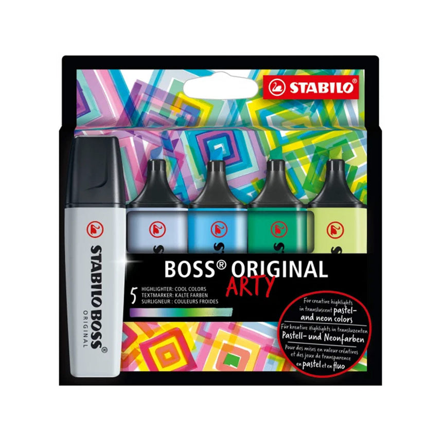 Stabilo | Boss Original Highlighter Pen | Case Of 5 Cold Colors
