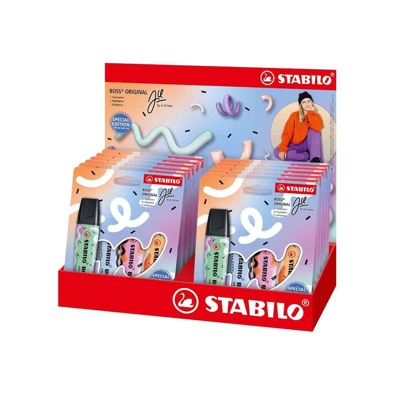 STABILO BOSS ORIGINAL Highlighter by Ju Schnee, Display Stand