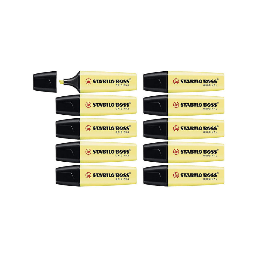 STABILO BOSS ORIGINAL NatureCOLORS Highlighter - Yellow (10 PCS)