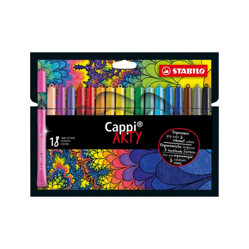 Stabilo | Cappi Arty | Felt Tip Pen | Pack Of 18