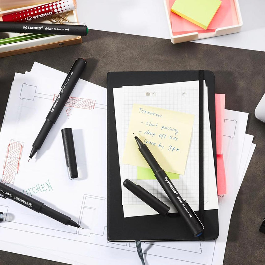 Stabilo | dr!ver Series | Premium Fineliner | 0.4mm | Fine | Pack of 1 | Blue