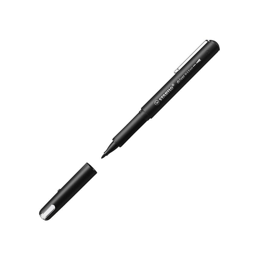 Stabilo | dr!ver Series | Premium Fineliner | 0.8mm | Medium | Black