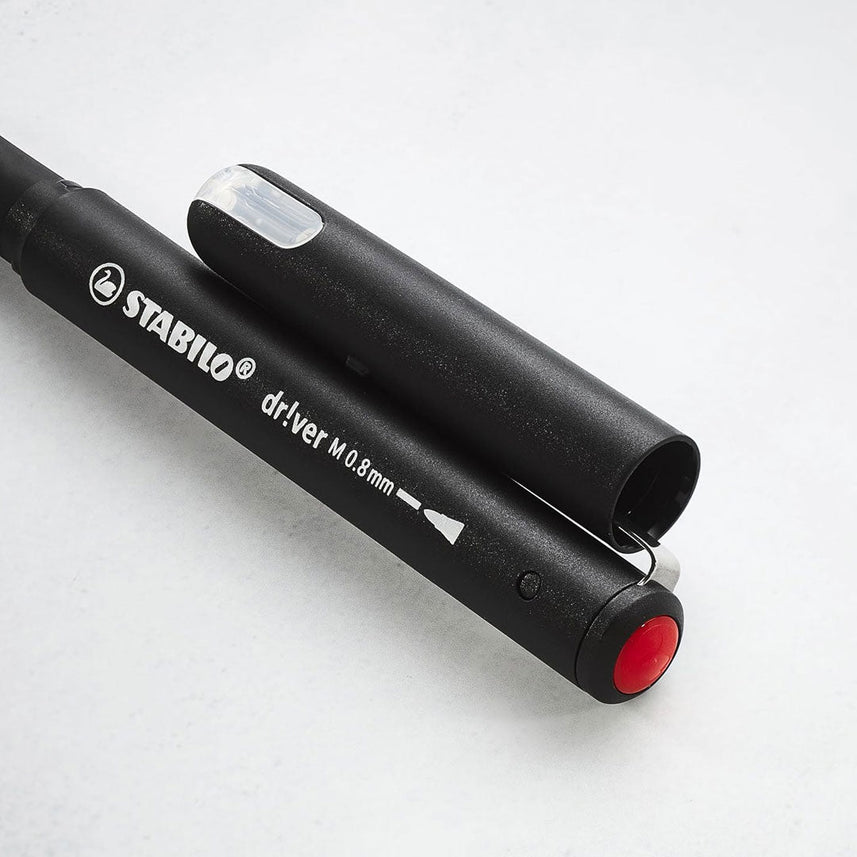 STABILO Driver Series Fineliner Pen Set – 32 Pens (Black, Blue, Red, Green)