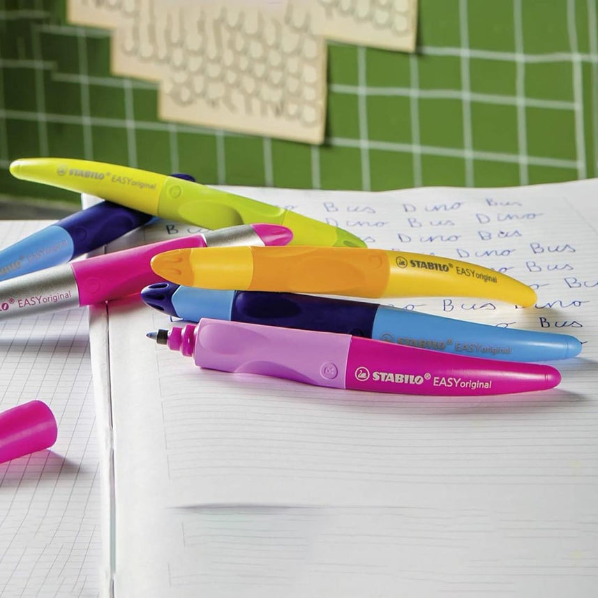 Stabilo | Easy Original | Pastel | Roller Ball Pen | Right Handed | Light & Dark Pink | Pack of 1