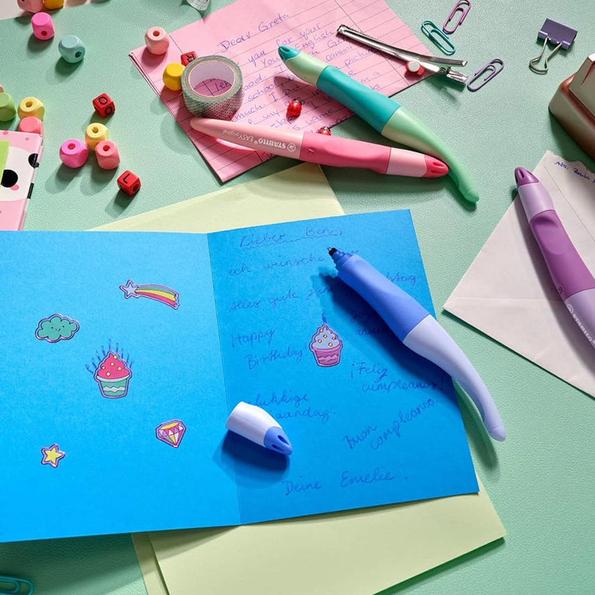 Stabilo | Easy Original | Pastel | Roller Ball Pen | Right Handed | Pink Blush | Pack of 1