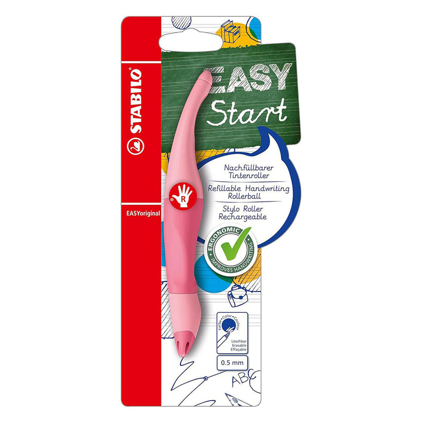 Stabilo | Easy Original | Pastel | Roller Ball Pen | Right Handed | Pink Blush | Pack of 1