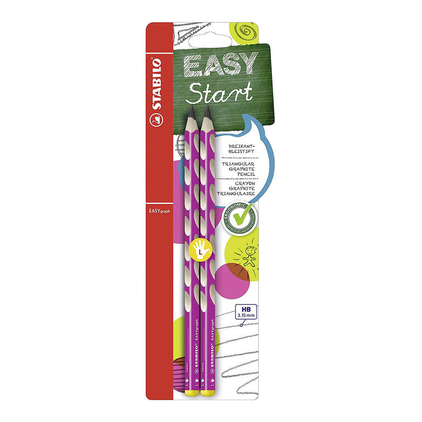 Stabilo | Easygraph Pencil | 2 Pack | Left Handed | HB Pink