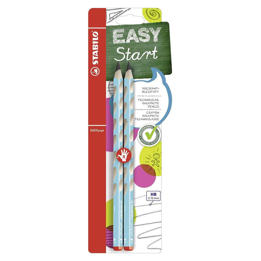 Stabilo | Easygraph Pencil | 2 Pack | Right Handed | HB Blue