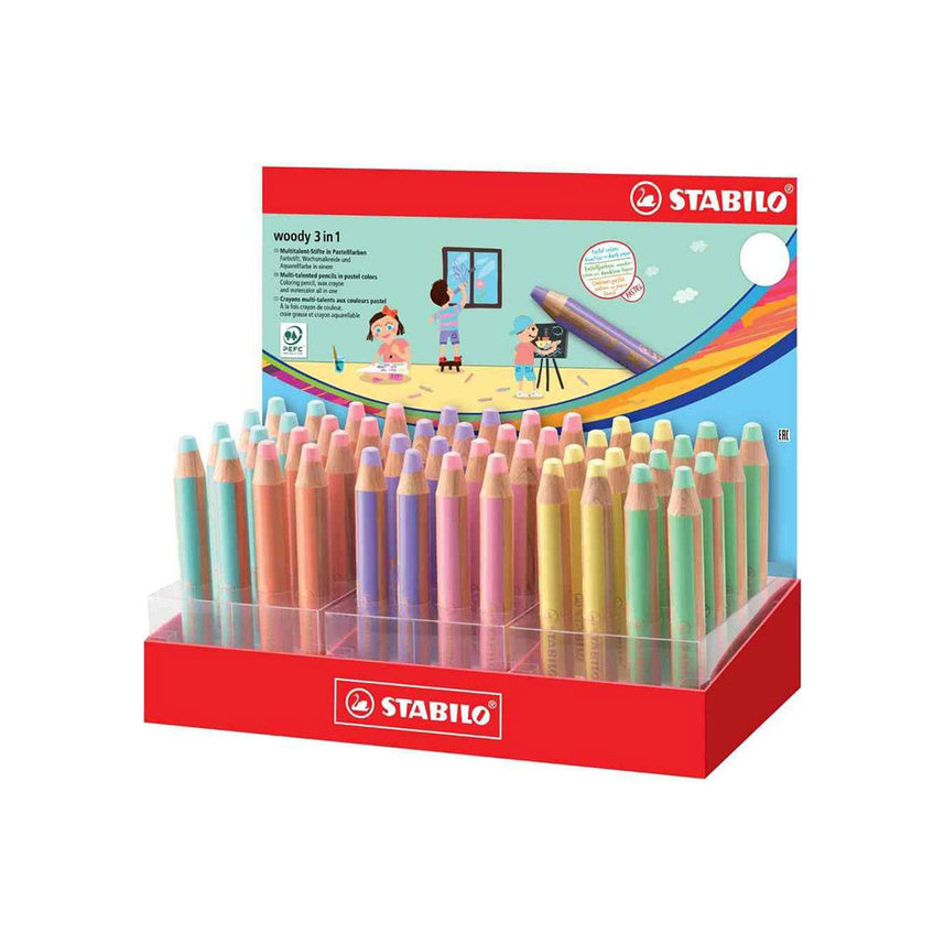 STABILO Woody 3-in-1 Multi-Talented Pencil – Pack of 48
