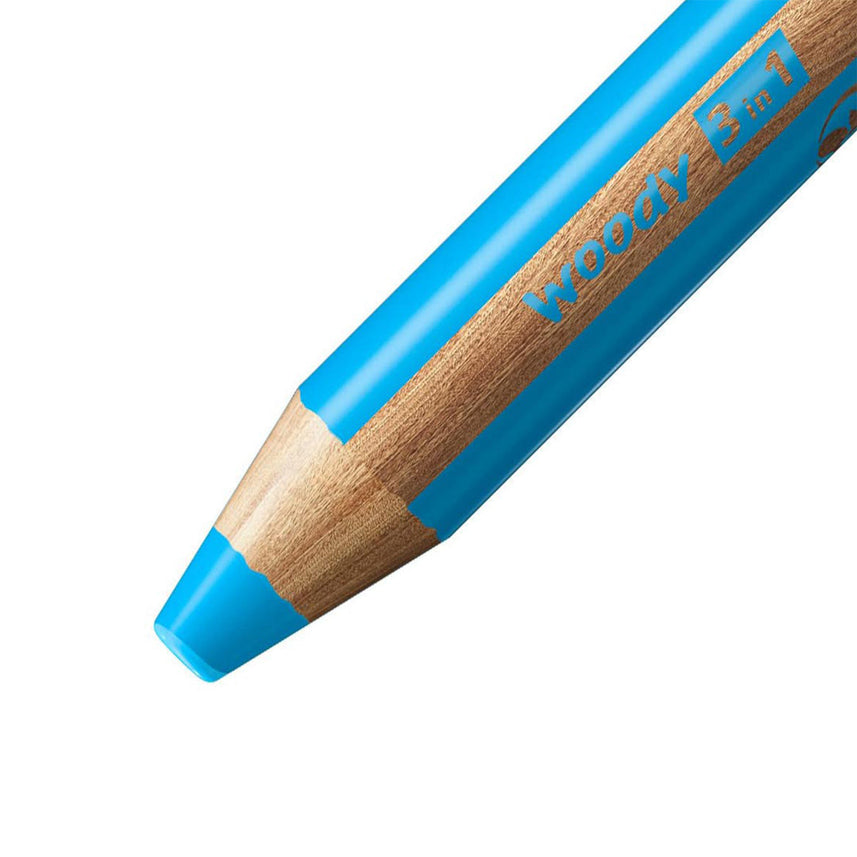 Stabilo | Multi-Talented Pencil | Woody 3 In 1 Duo | Cyan Blue | 1 Piece