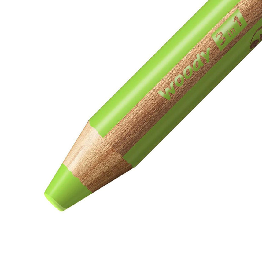 Stabilo | Multi-Talented Pencil | Woody 3 In 1 Duo | Light Green | 1 Piece