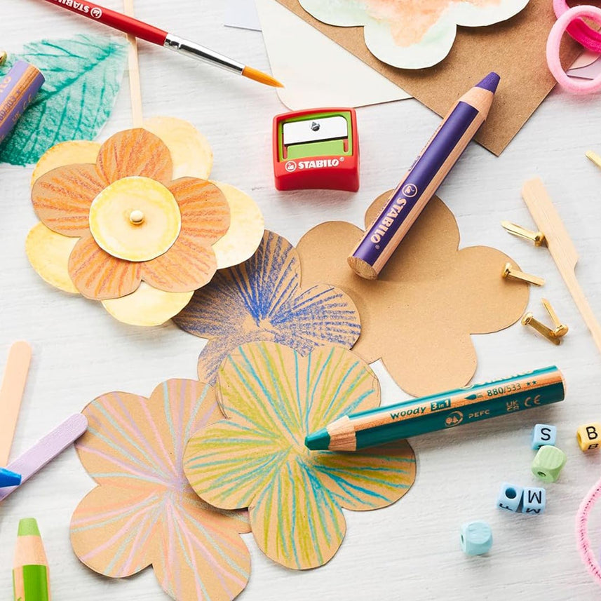 Stabilo | Multi-Talented Pencil | Woody 3 In 1 Duo | Lilac | 1 Piece