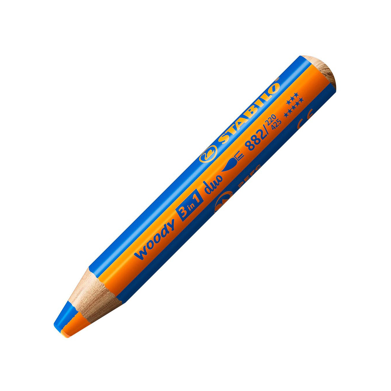 Stabilo | Multi-Talented Pencil | Woody 3 In 1 Duo | Orange/Blue | 1 Piece