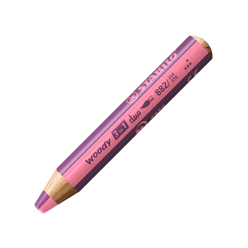 Stabilo | Multi-Talented Pencil | Woody 3 In 1 Duo | Pink/Lilac | 1 Piece