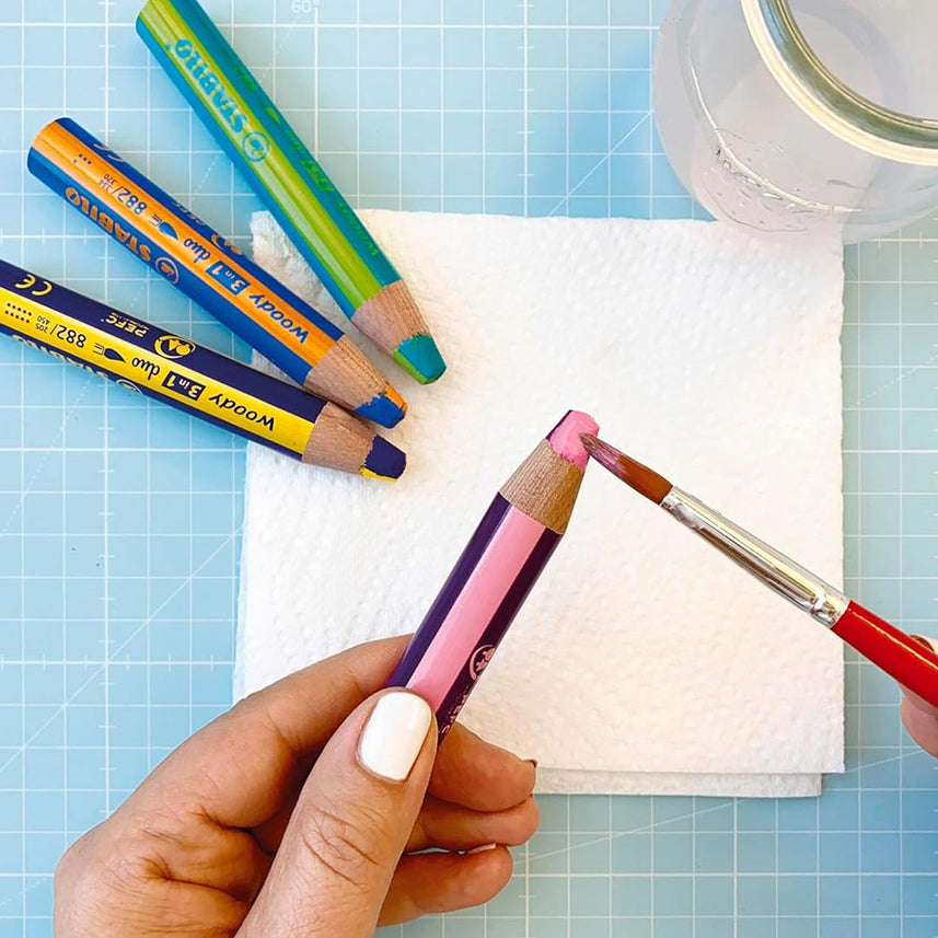 Stabilo | Multi-Talented Pencil | Woody 3 In 1 Duo |  Turquoise/Light Green | 1 Piece