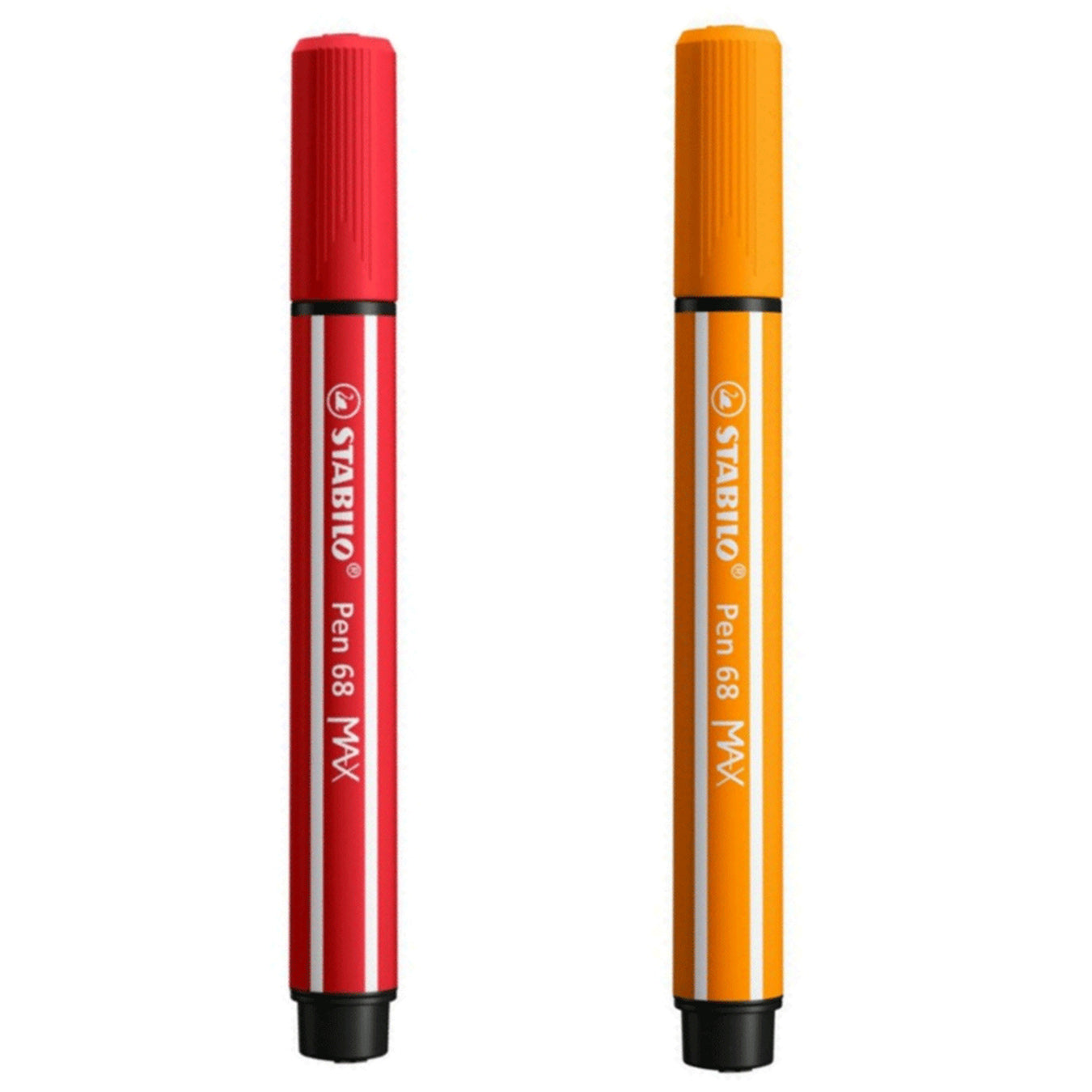 Stabilo | Pen 68 | Max Arty | Red And Orange | Pack of 2