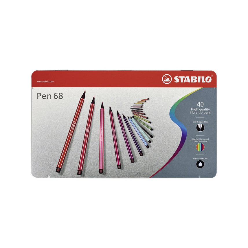 STABILO Pen 68 Premium Felt Pens - Set of 40