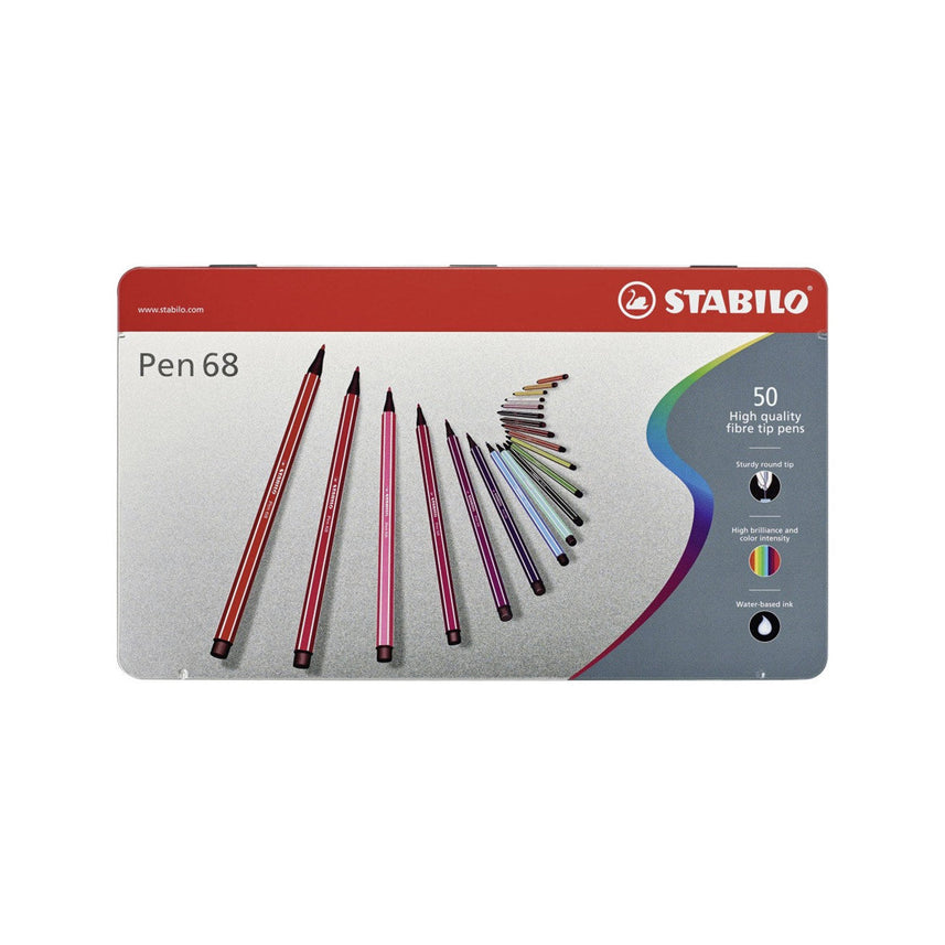 STABILO Pen 68 Premium Felt Pens - Set of 50