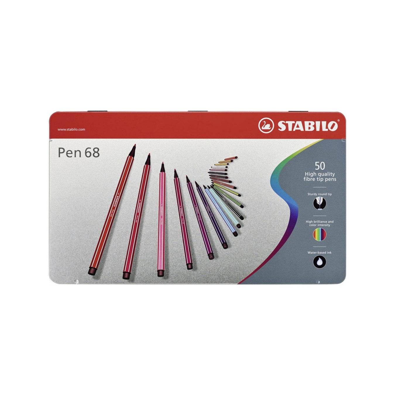 STABILO Pen 68 Premium Felt Pens - Set of 50