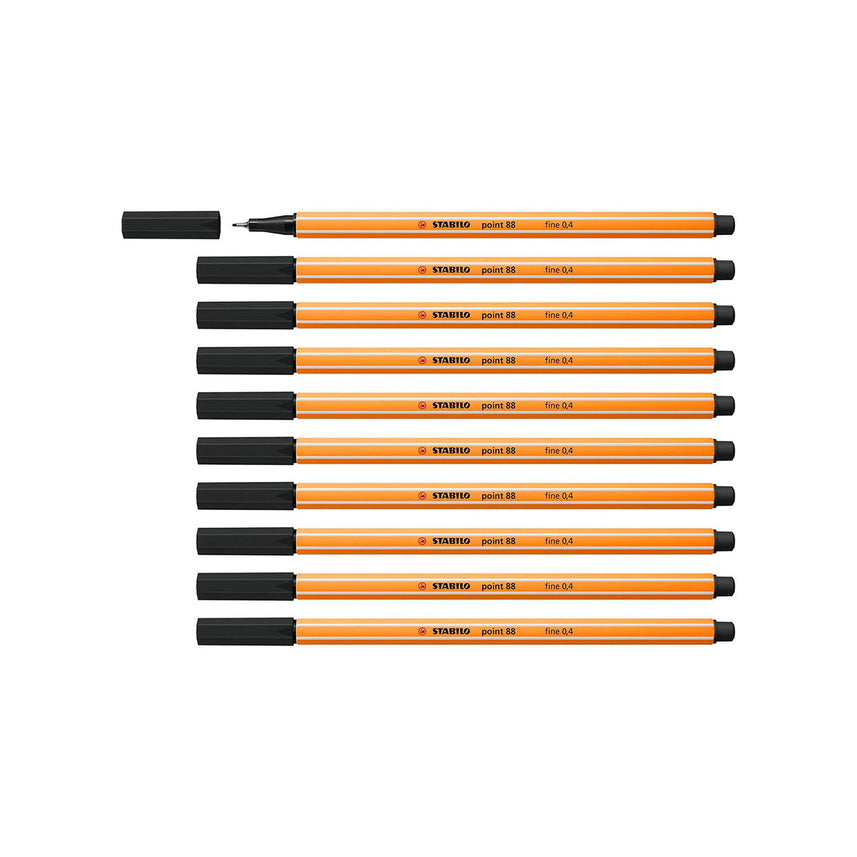 Stabilo | Point 88 | Fineliner | Black | Pack Of 10