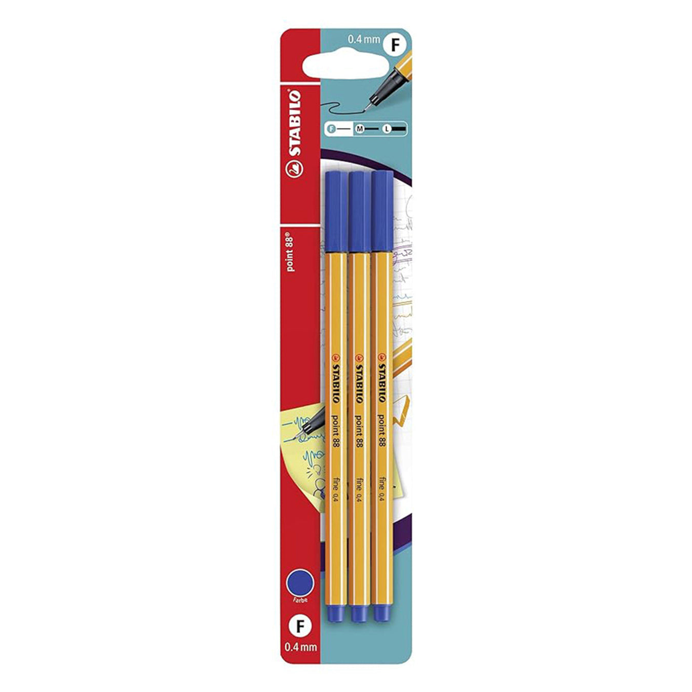 Stabilo | Point 88 | Fineliner | Blue | Pack Of 3