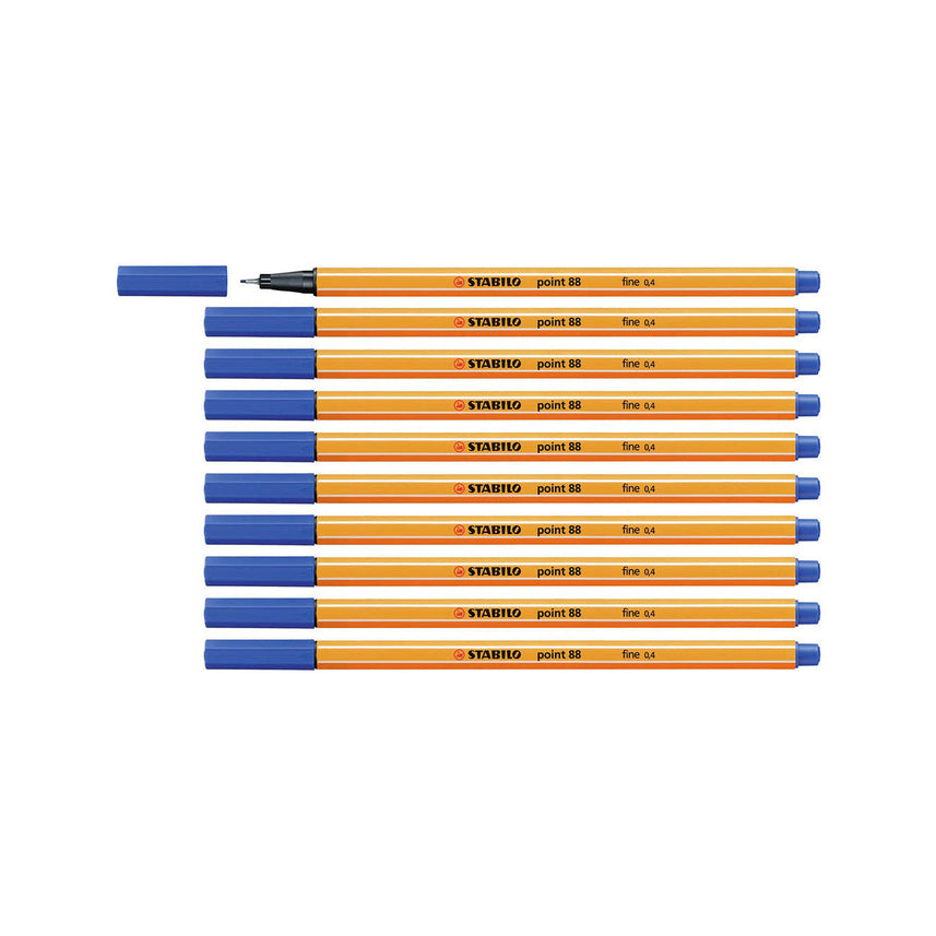 Stabilo | Point 88 | Fineliner | Blue | Pack Of 10