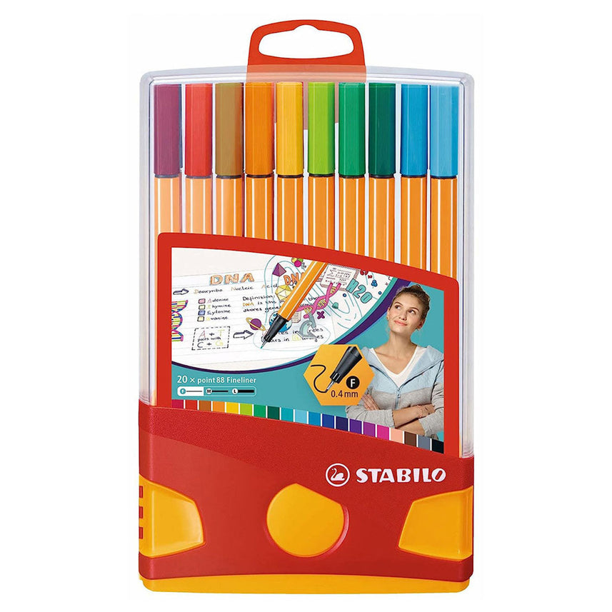 STABILO Point 88 Fine Point Felt-Tip Pen ColorParade | Set of 20