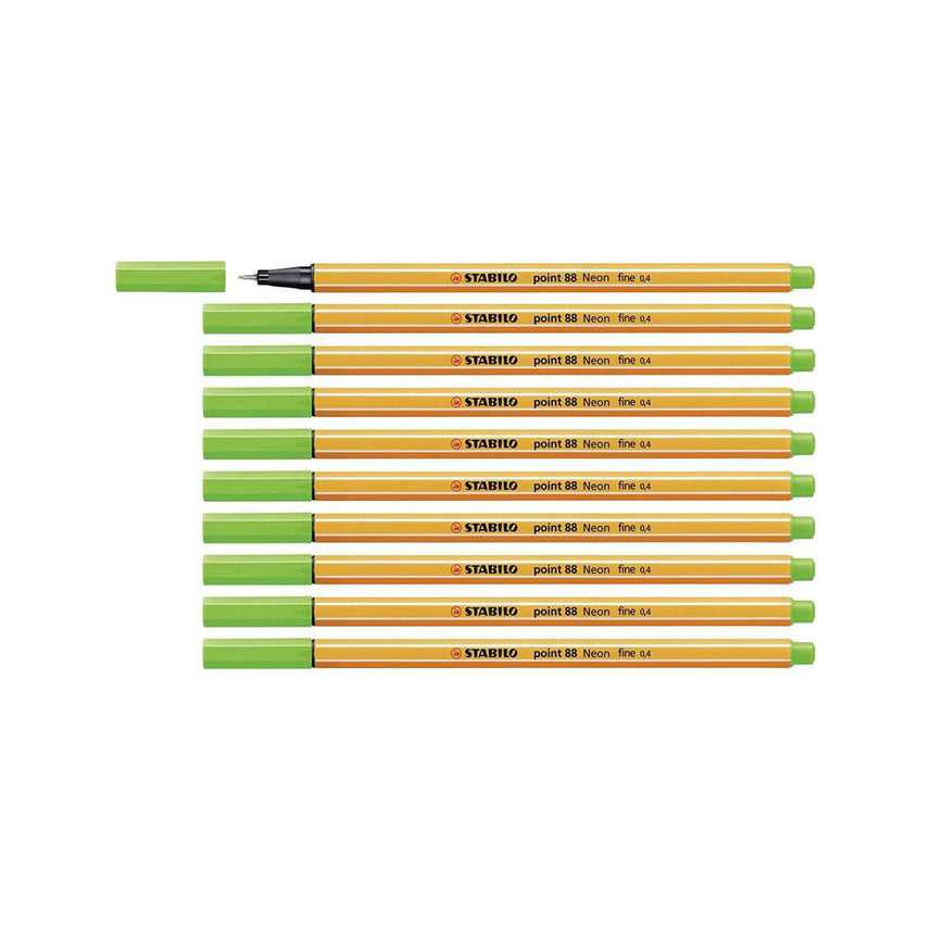 Stabilo | Point 88 | Fineliner | Green | Pack Of 10