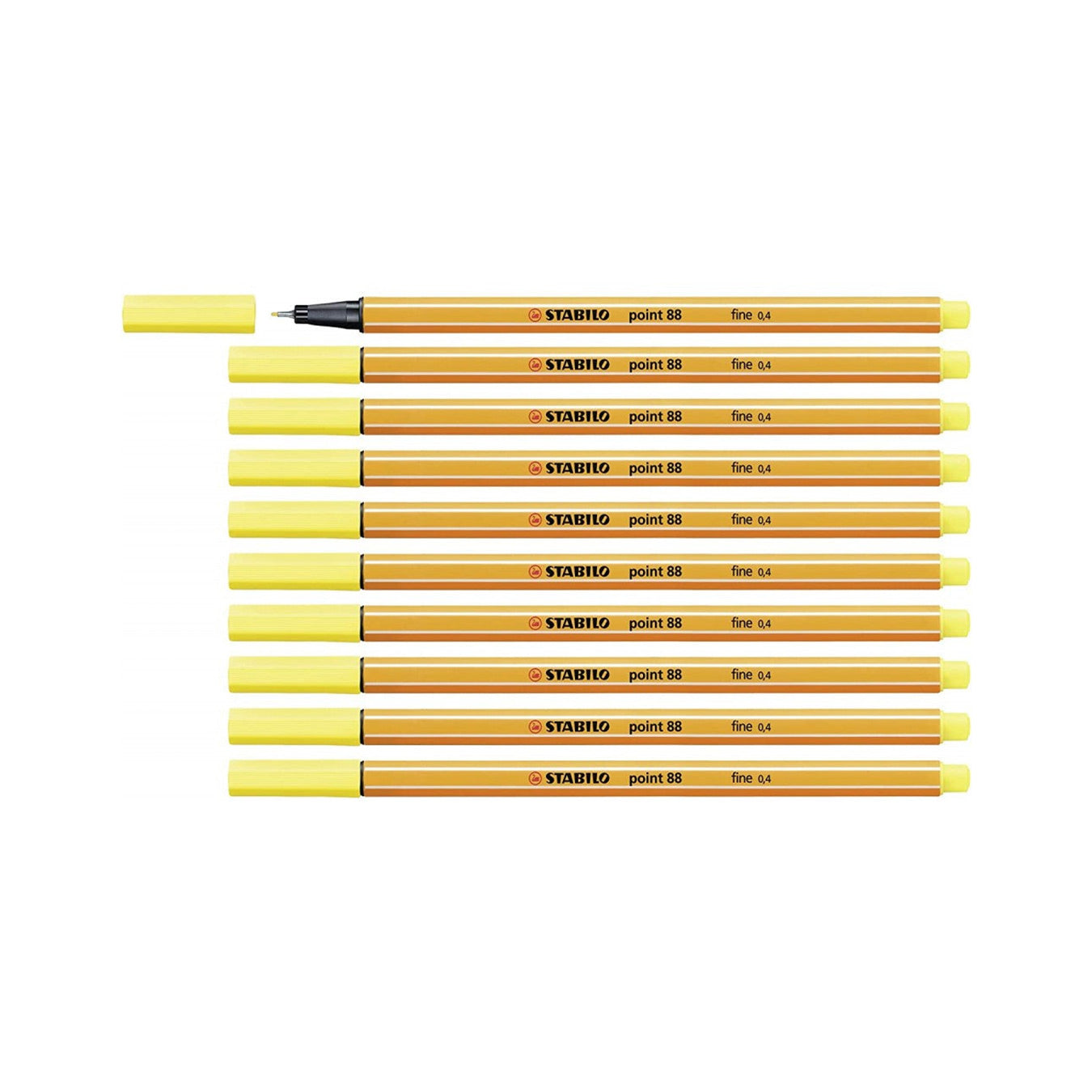Stabilo | Point 88 | Fineliner | Lemon Yellow | Pack Of 10