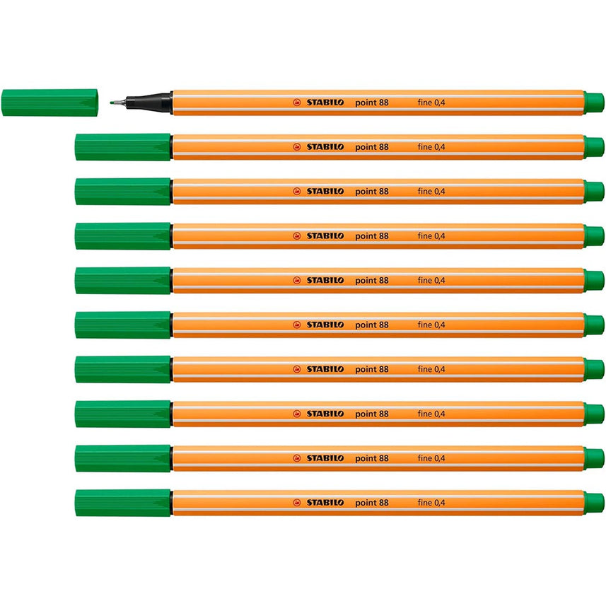 Stabilo | Point 88 | Fineliner | Light Emerald | Pack Of 10