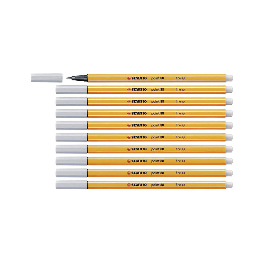 Stabilo | Point 88 | Fineliner | Light Grey | Pack Of 10