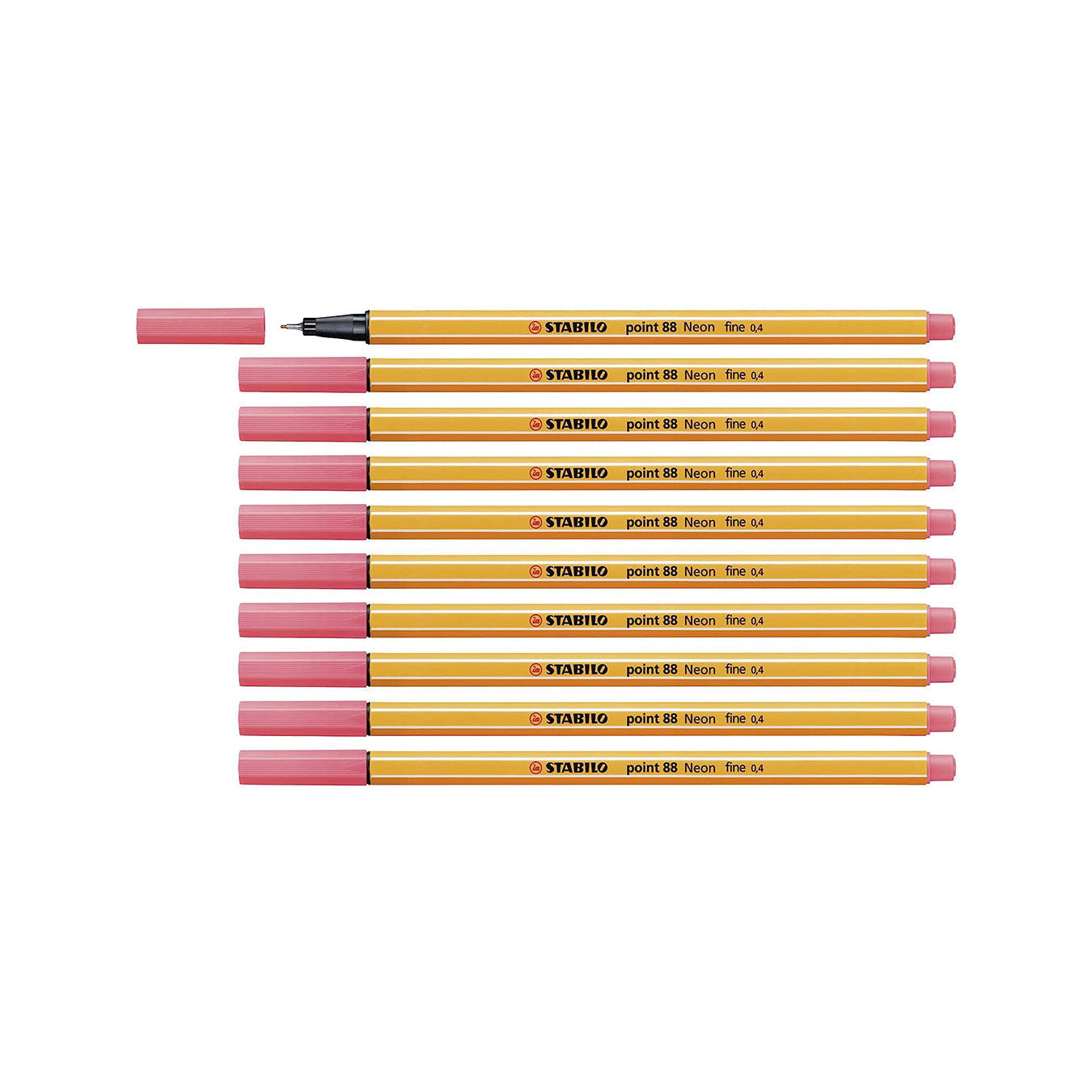 Stabilo | Point 88 | Fineliner | Neon Red | Pack Of 10