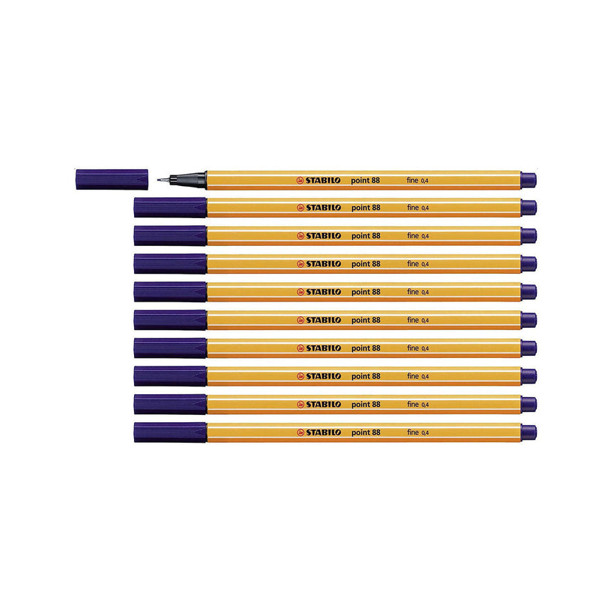 Stabilo | Point 88 | Fineliner | Night Blue | Pack Of 10