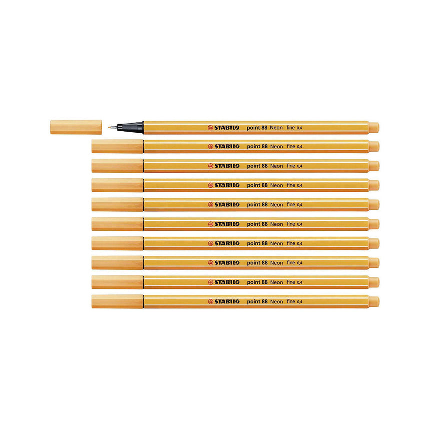 Stabilo | Point 88 | Fineliner | Orange | Pack Of 10