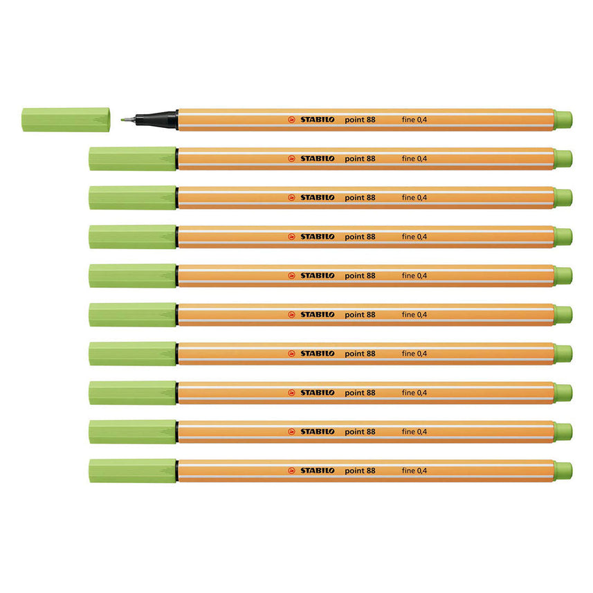 Stabilo | Point 88 | Fineliner | Pistachio | Pack Of 10