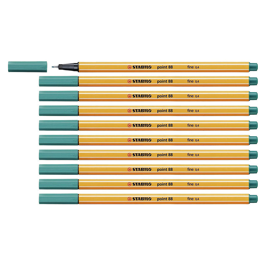 Stabilo | Point 88 | Fineliner | Turquoise | Pack Of 10