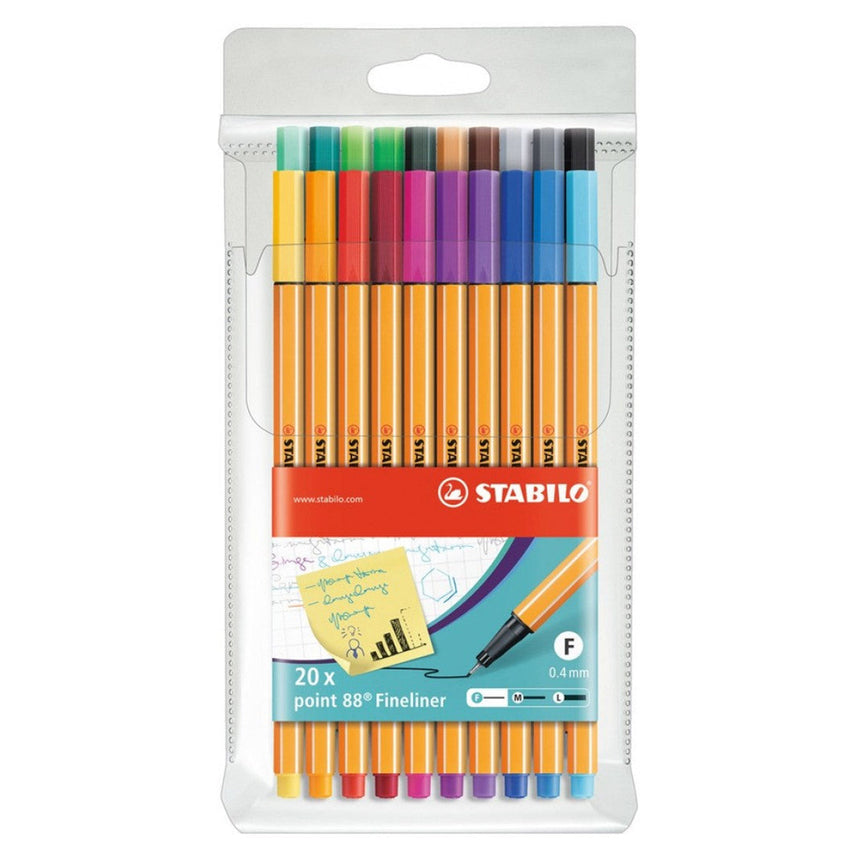 Stabilo Point 88 Fineliner Pen – Pack of 20 Colors