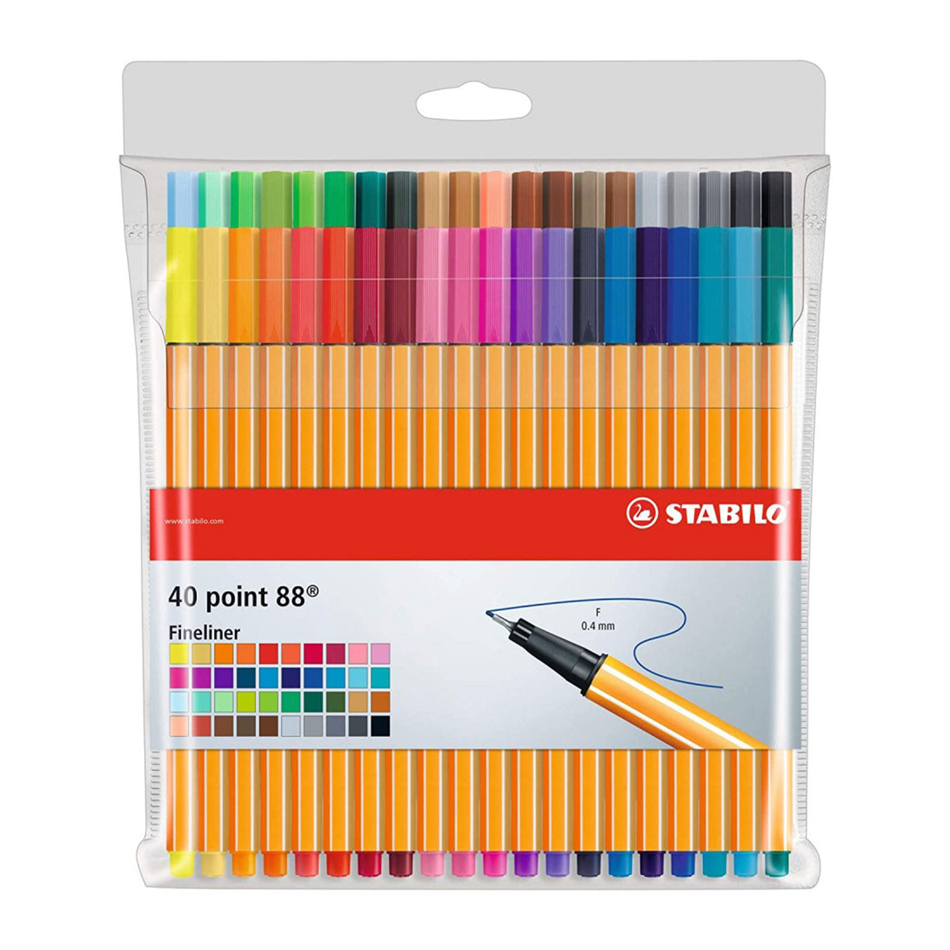 STABILO Point 88 Fineliner - Set of 40 Colours