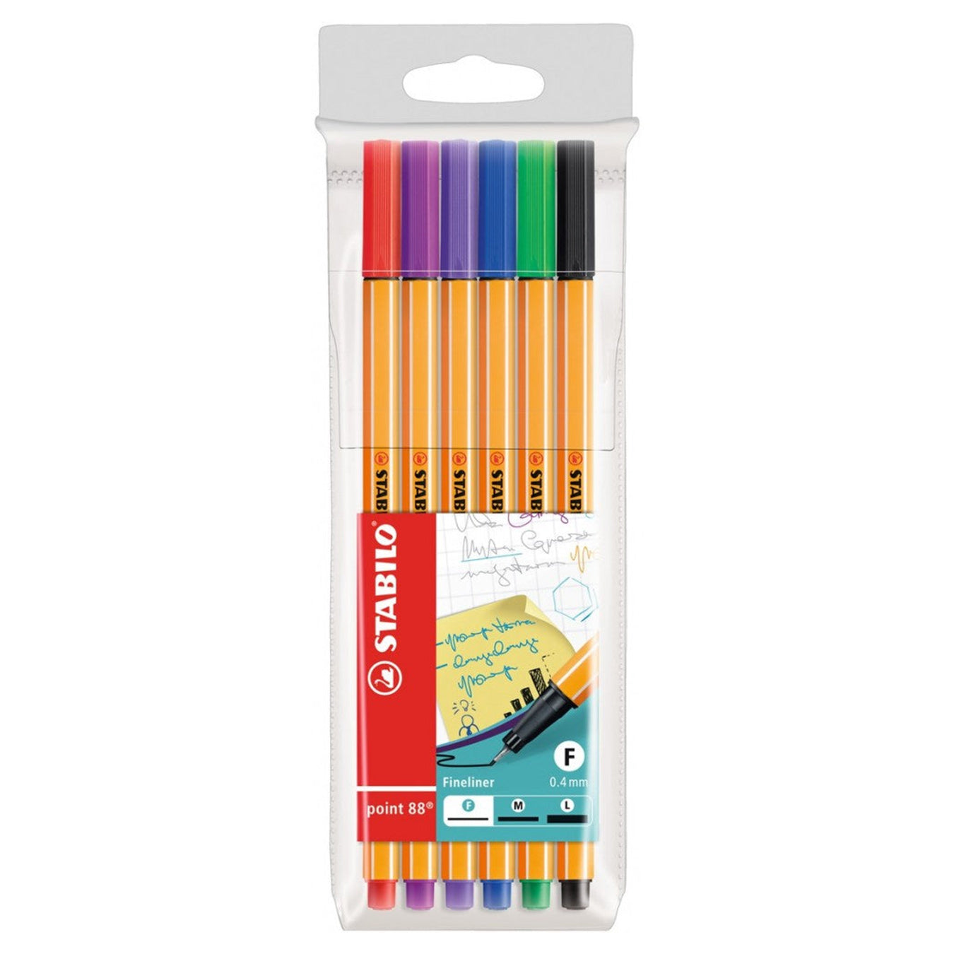 Stabilo | Point 88 | Fineliner | Assorted Colors | Pack Of 6