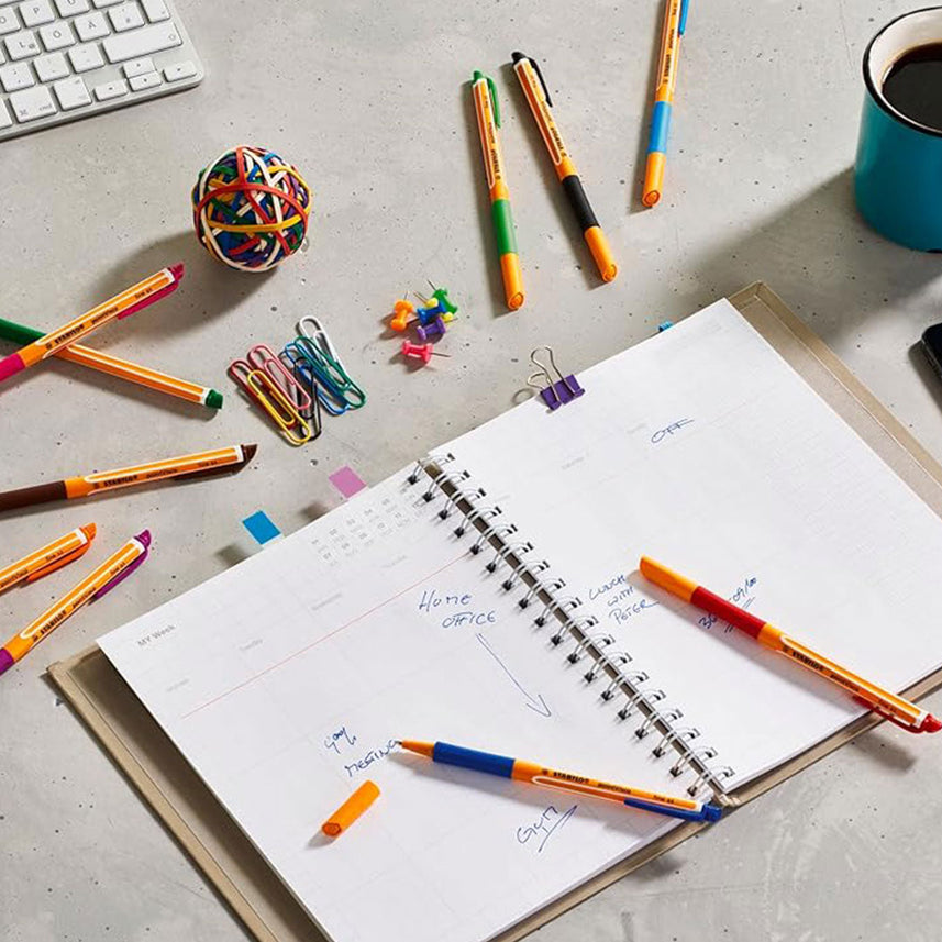 Stabilo | Point Visco | Blue | Pack Of 10 | Roller Ball Point Pen