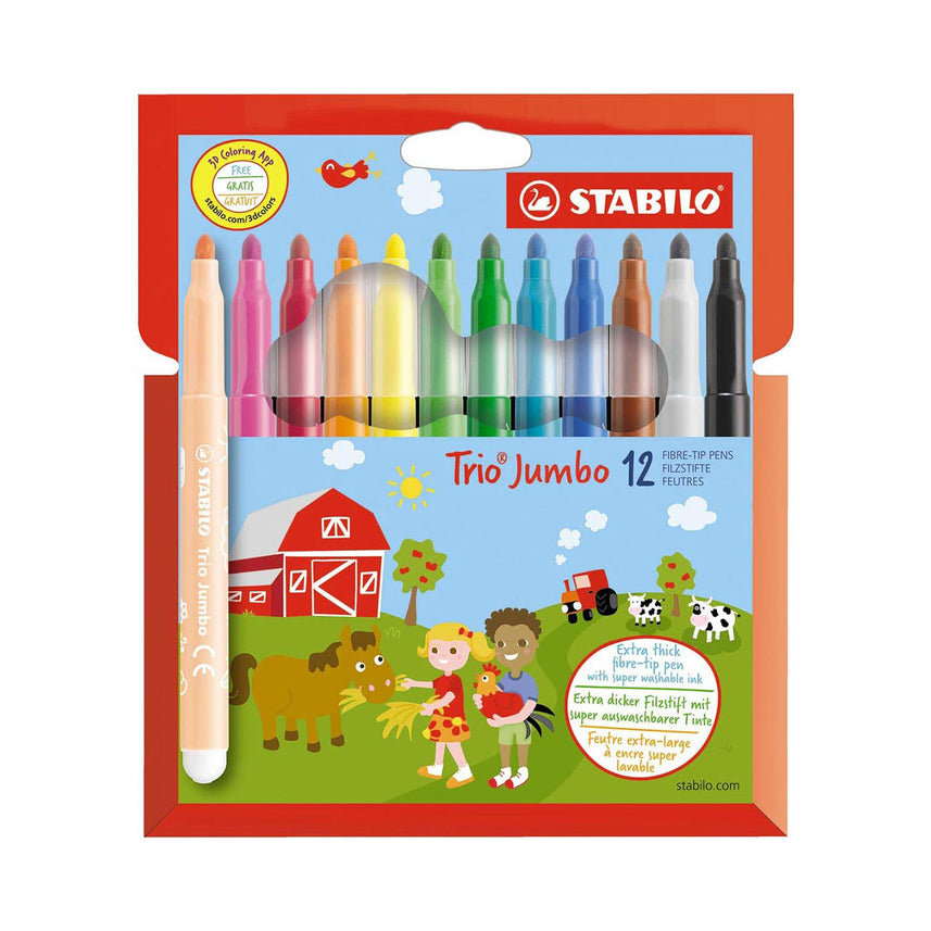 Stabilo | Power | Extra Thick Fibre-Tip | Pack of 12 | Multicolors