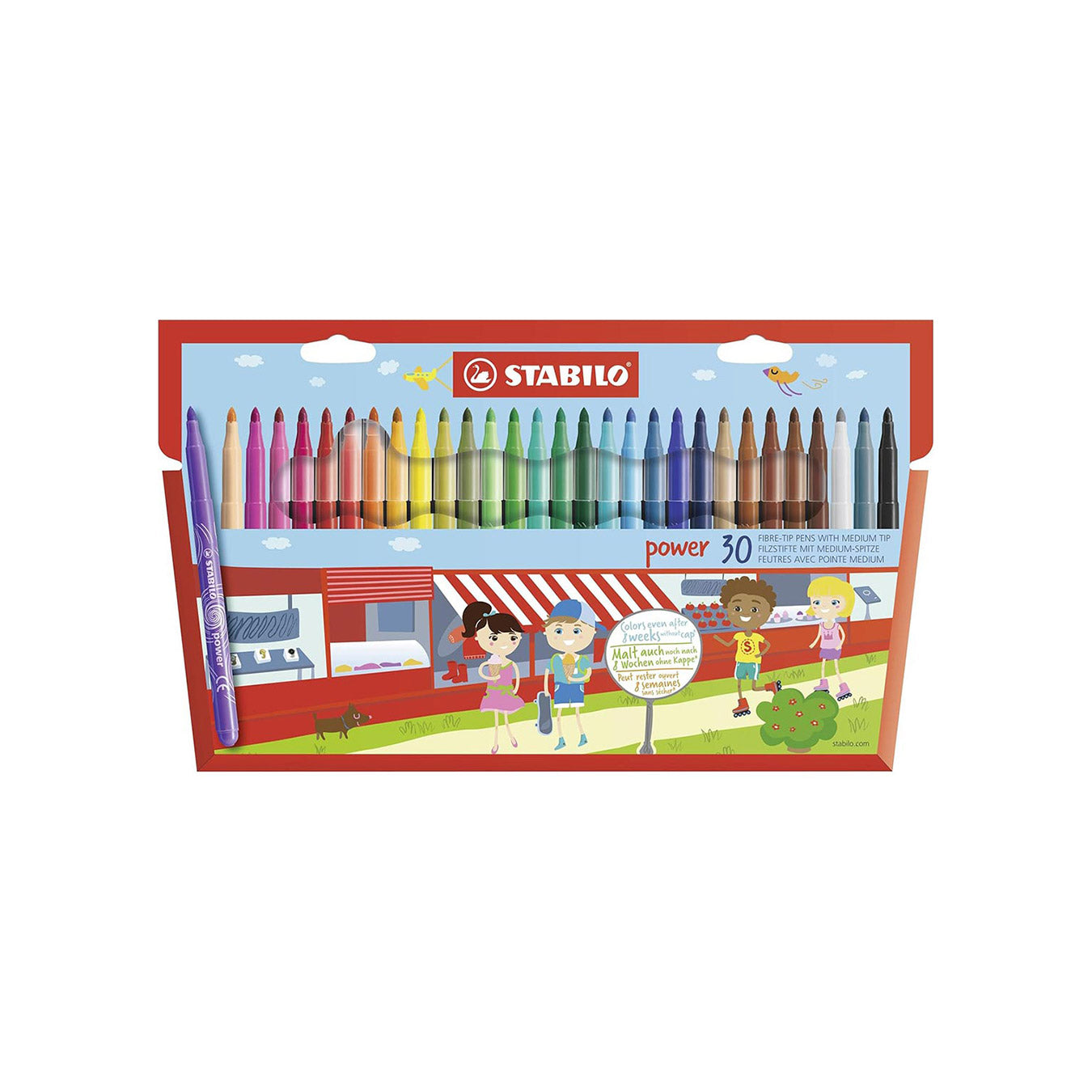 Stabilo | Power | Fibre-Tip | Pack of 30 | Multicolored