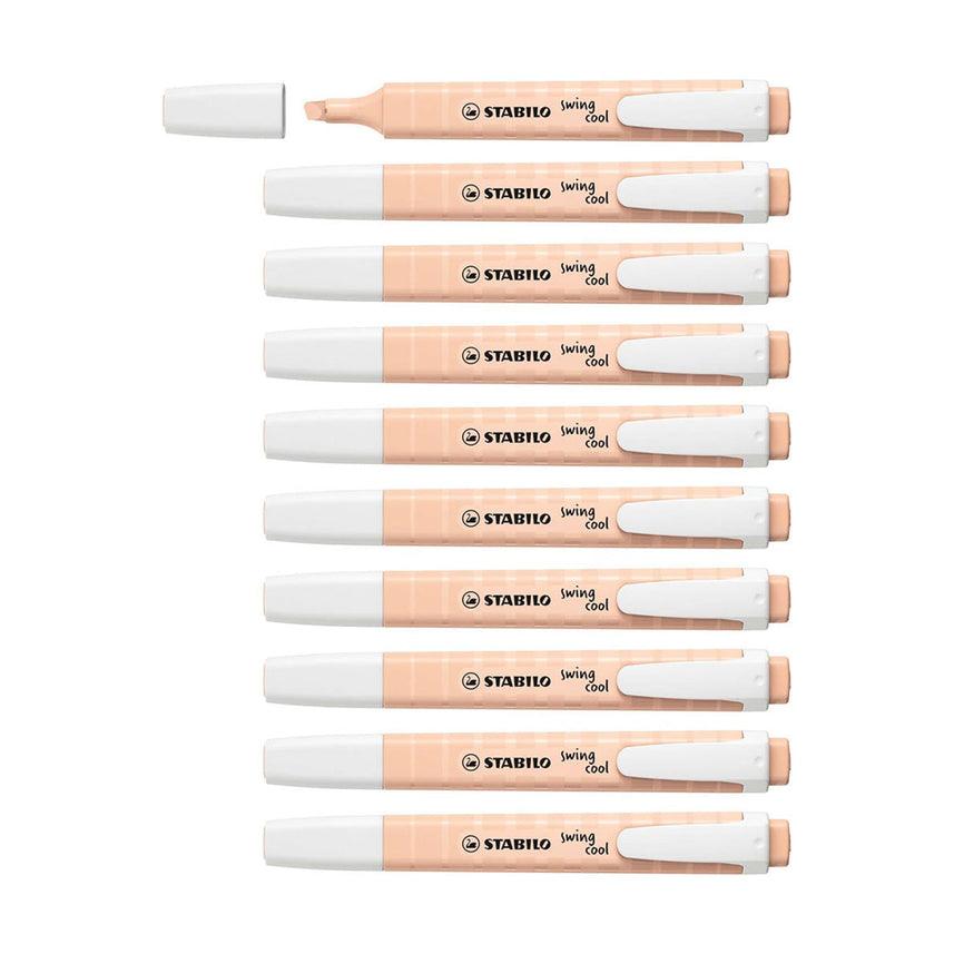 STABILO Swing Cool NatureCOLORS Highlighter - Beige (10 PCS)