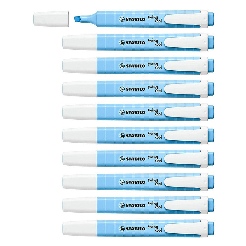 Stabilo | Swing Cool | Pastel | Breezy Blue | Pack Of 10Pcs | Highlighter Pen