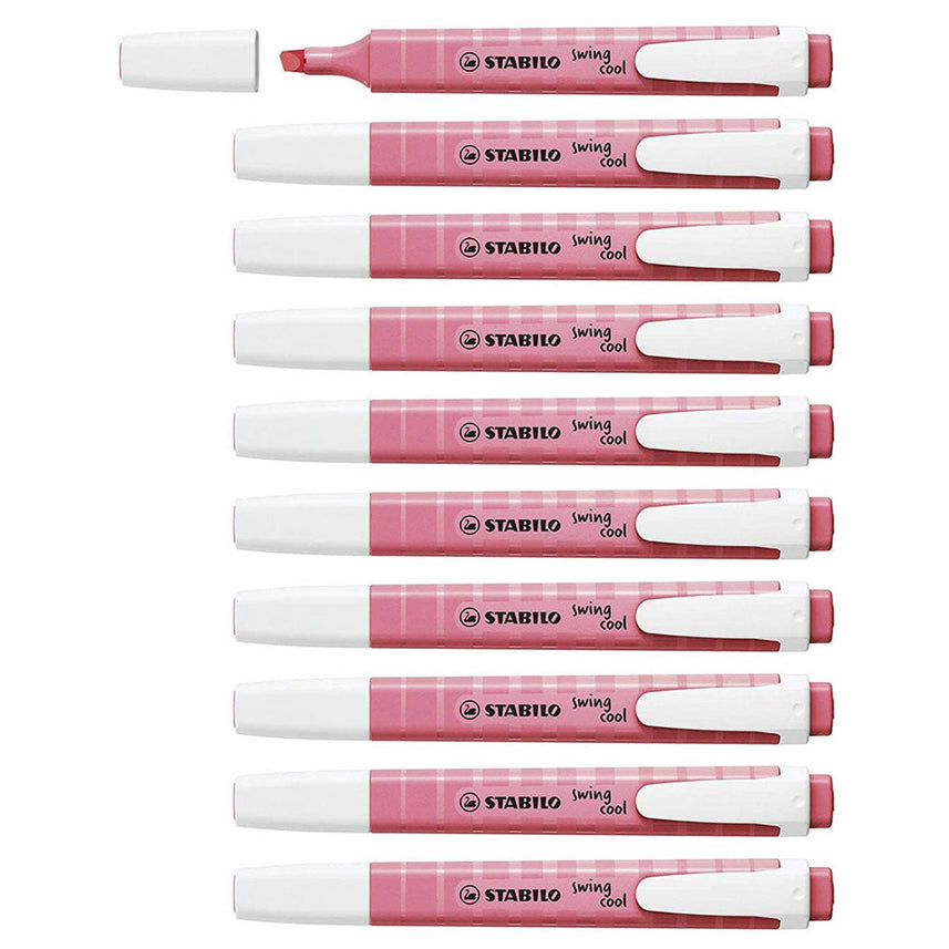 Stabilo | Swing Cool | Pastel | Cherry Blossom Pink | Pack Of 10Pcs | Highlighter Pen